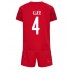 Danmark Simon Kjaer #4 Barnkläder Hemma matchtröja till baby VM 2022 Kortärmad (+ Korta byxor) Billigt